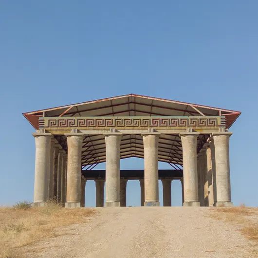 Una vista bonita de una réplica del Partenón Una vista bonita de una réplica del Partenón