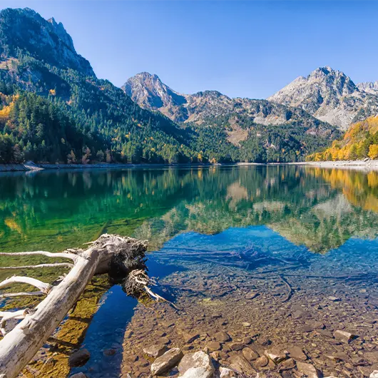 A Scenic View of Aiguestortes and Sant Maurici National Park A Scenic View of Aiguestortes and Sant Maurici National Park