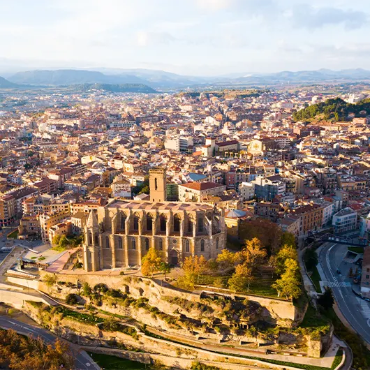 A Scenic View of Manresa town with Basilica de Santa Maria A Scenic View of Manresa town with Basilica de Santa Maria