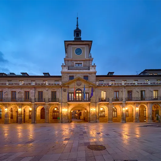A Scenic View of Historic building of Town Hall at Dusk A Scenic View of Historic building of Town Hall at Dusk