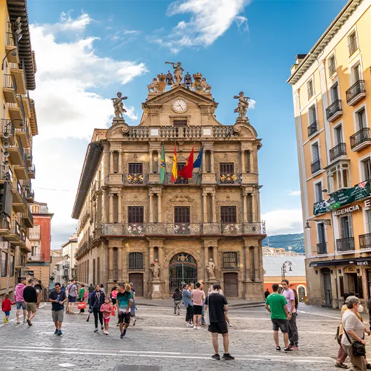 Una vista bonita del centro de Pamplona Una vista bonita del centro de Pamplona