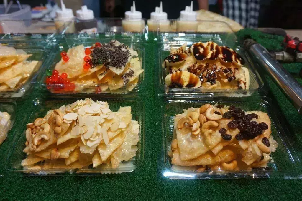 Crispy sweet pancakes at Nigh Market