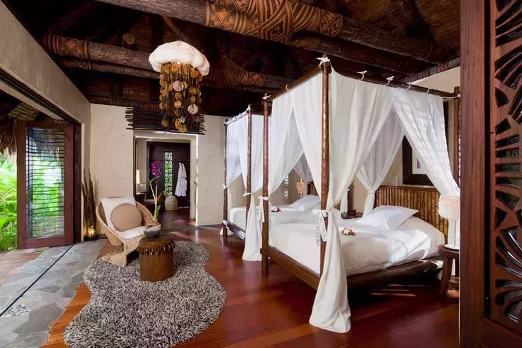 Gorgeous bedrooms in Laucala Island Resort