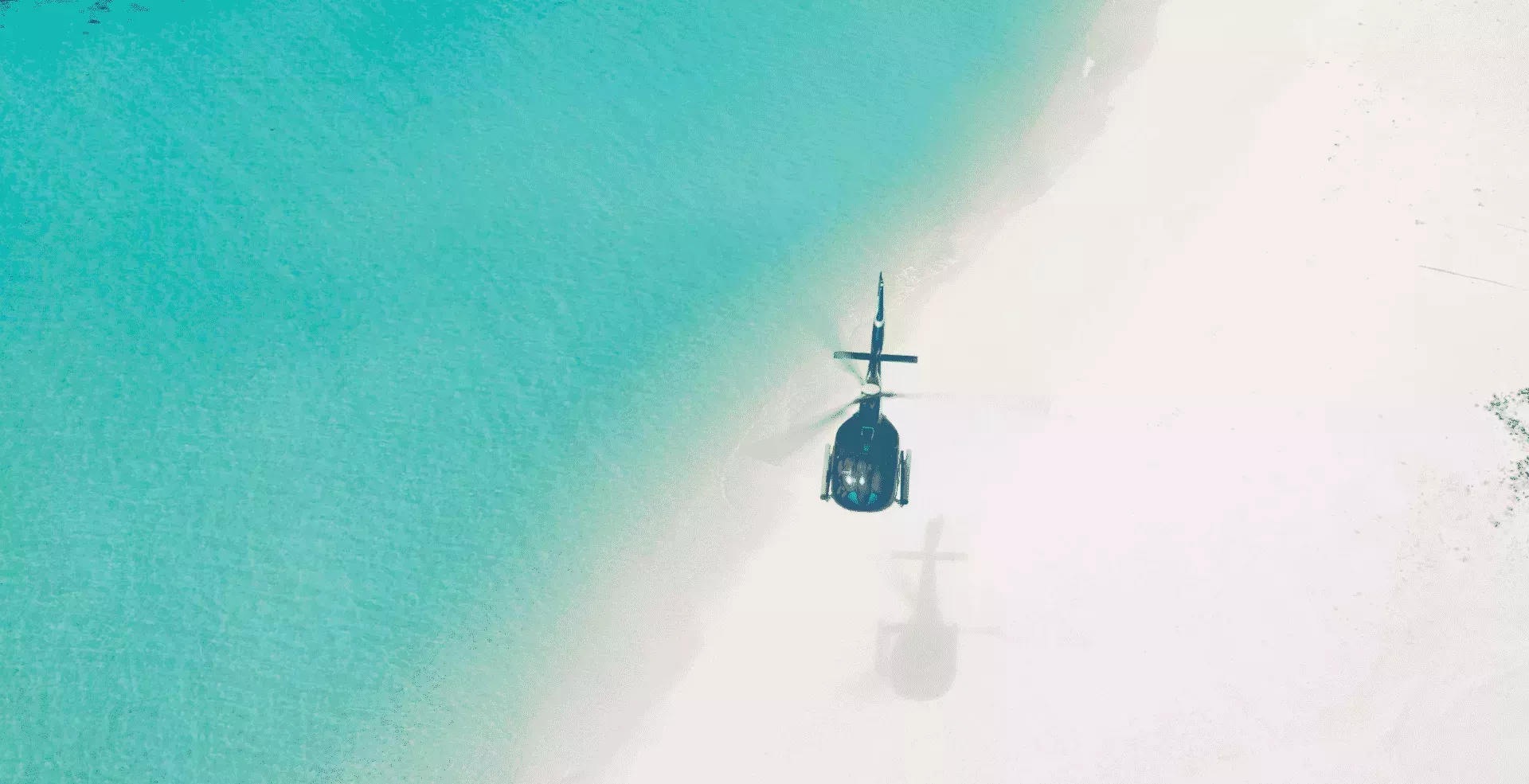 Helicopter transfer to the Island