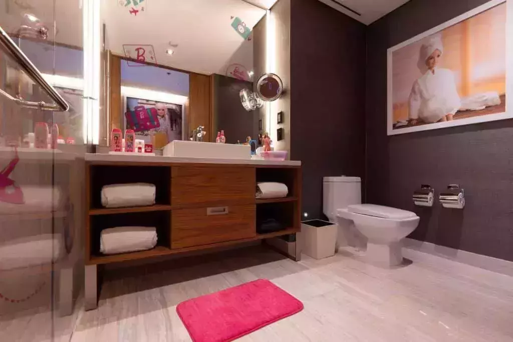 bathroom in Barbie suite
