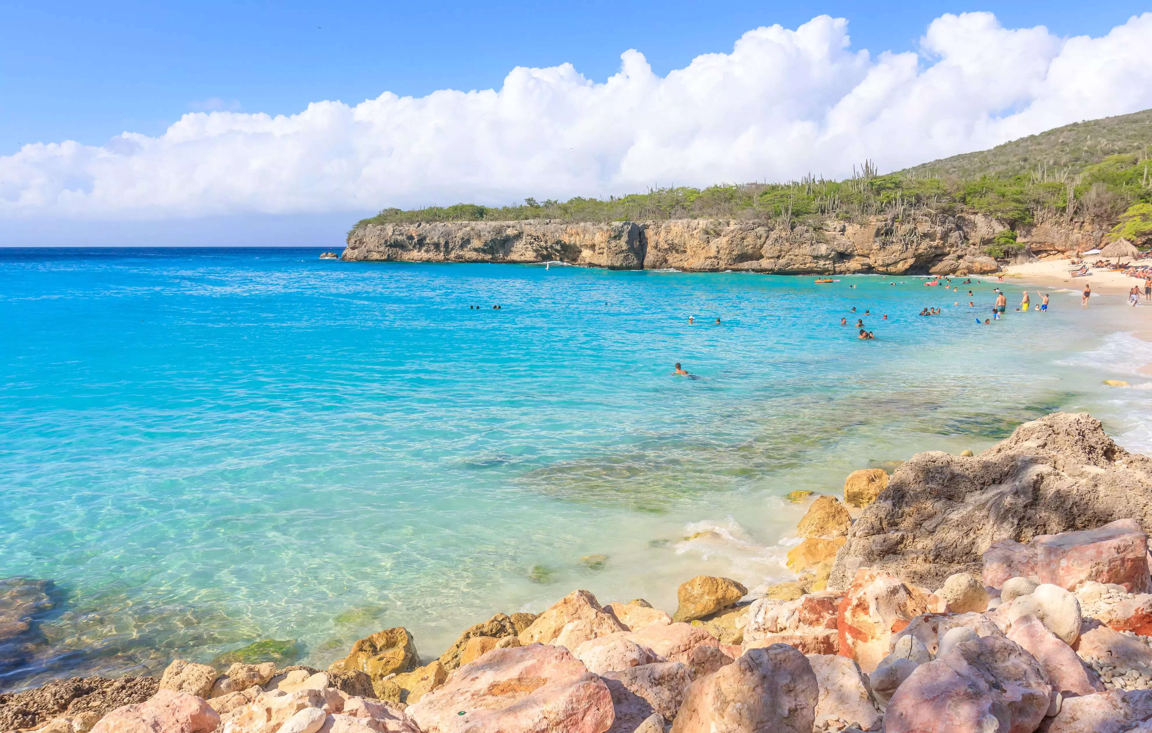 A beautiful beach in Cura&ccedil;ao.