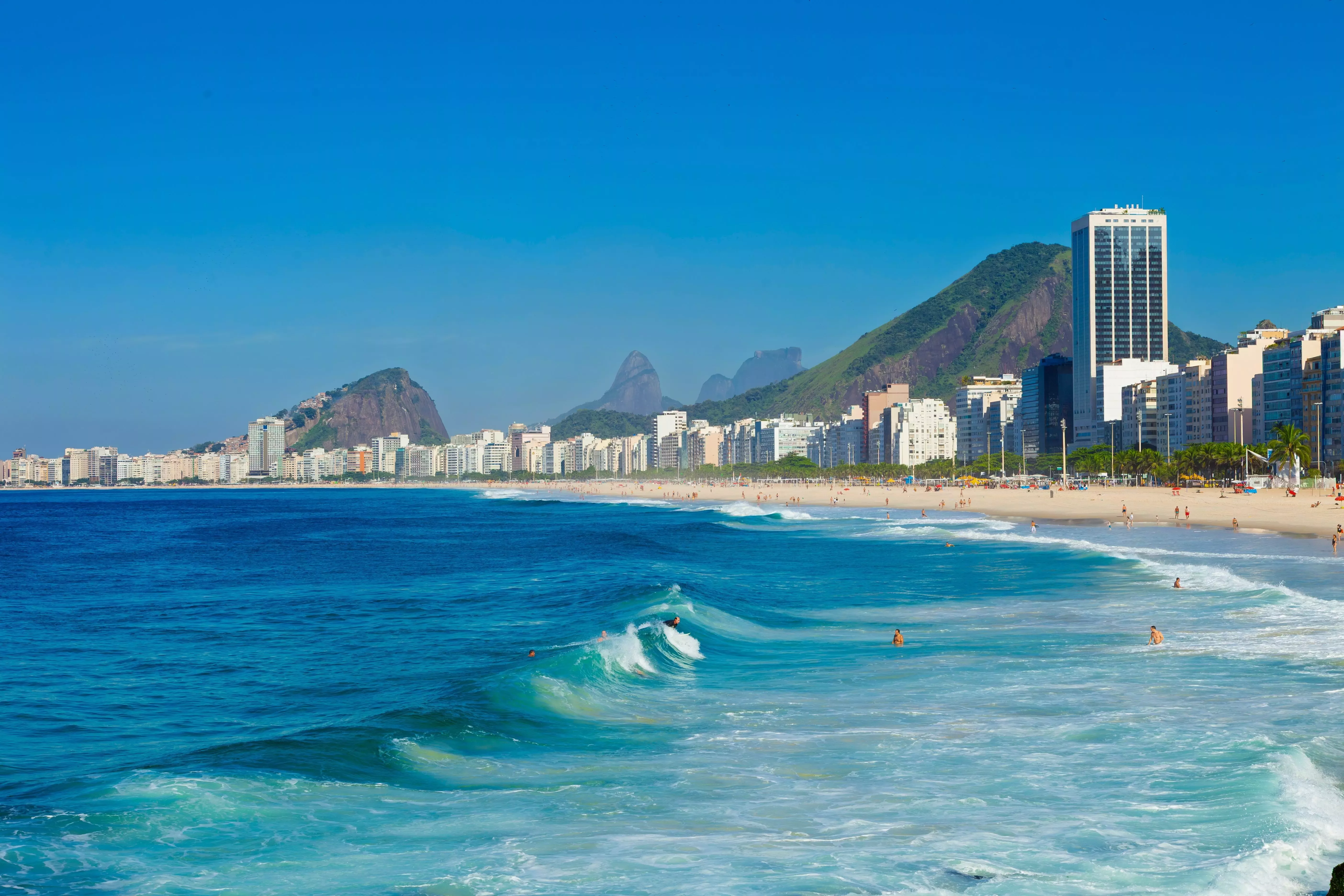 Copacabana Beach is one of the best-recognised in Brazil.