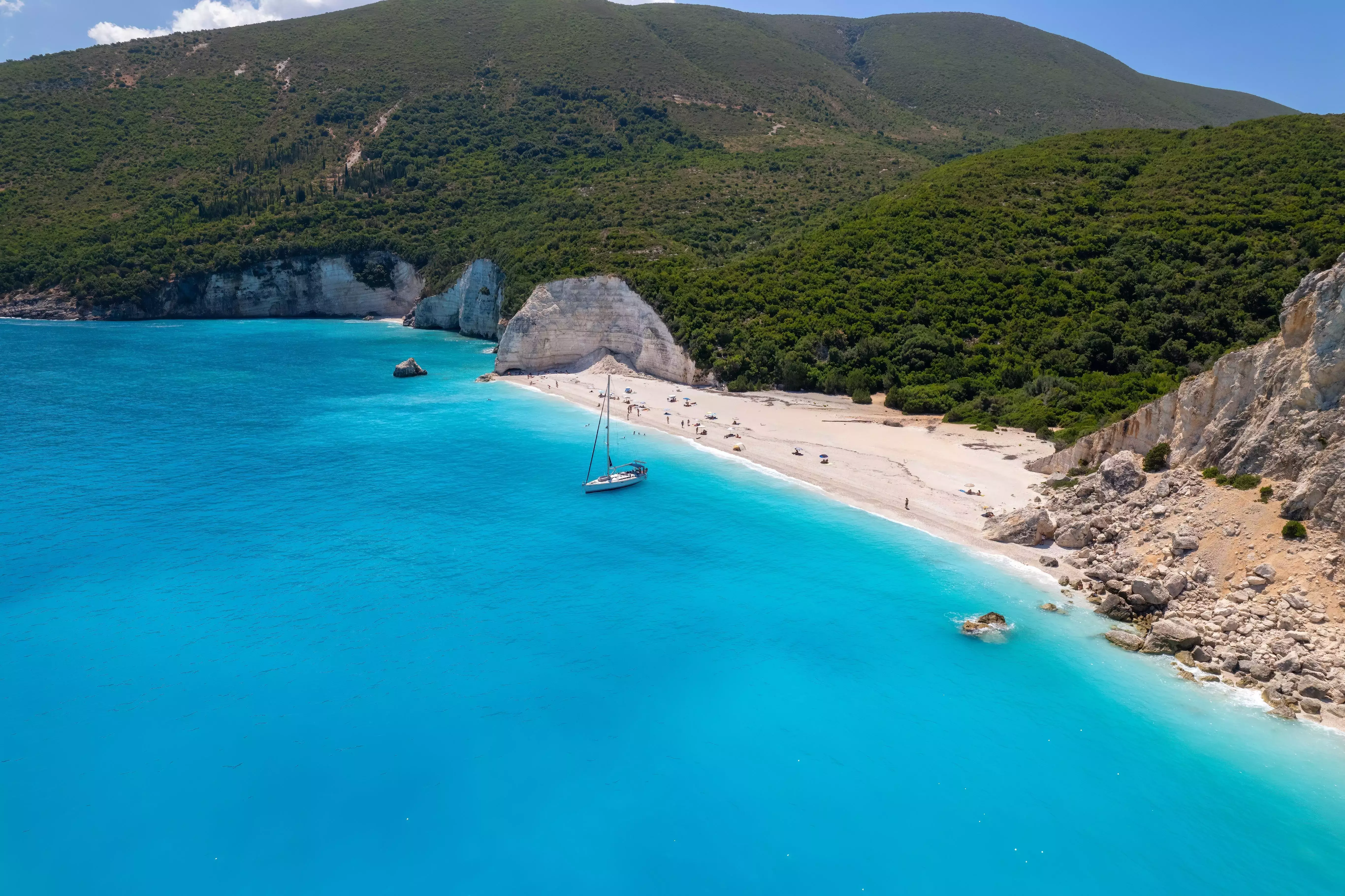 Fteri Beach is one of Greece's best.