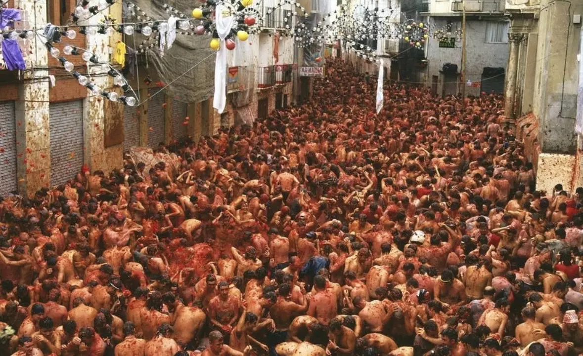 La Tomatina is an iconic food festival in Spain.