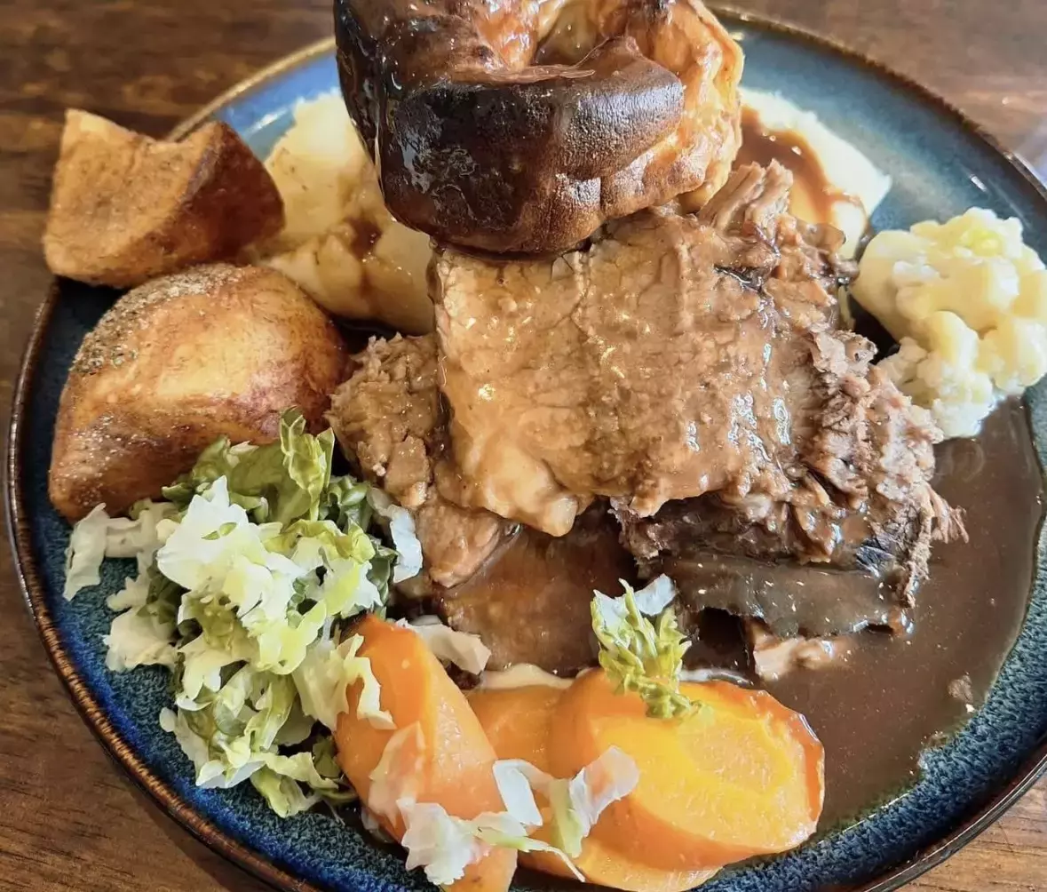 A trio of meats at The Royal Oak, Great Ayton, on their famous Sunday lunch.