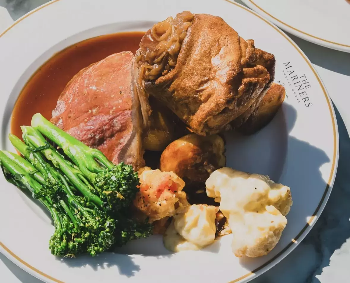 Succulent roast beef at The Mariners in Rock, Cornwall.