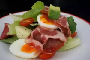 Capocollo Salad With Potato, Avocado & Soft Boiled Eggs