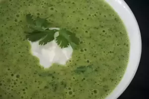 Super Healthy Potato, Cress & Kale Soup