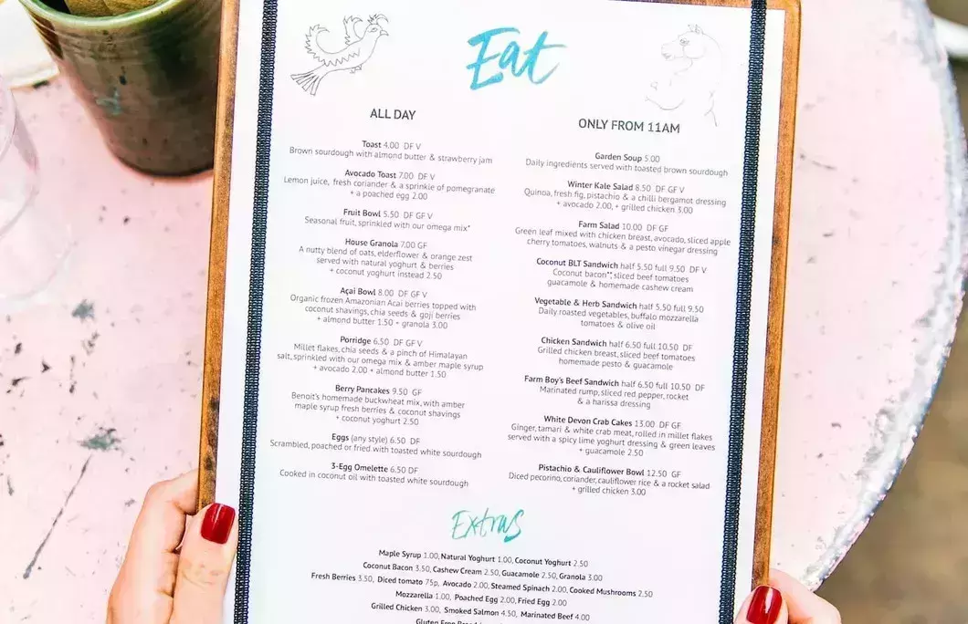 3. Menus with More Diet Alternatives