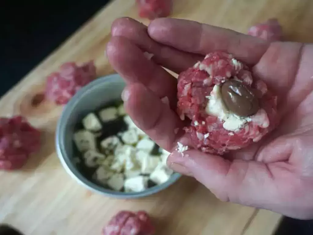 Greek Style stuffed Meatballs