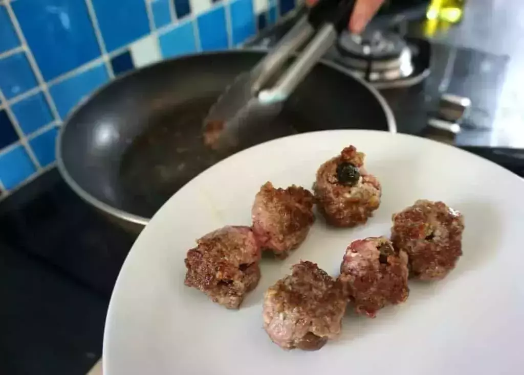 Greek Style stuffed Meatballs