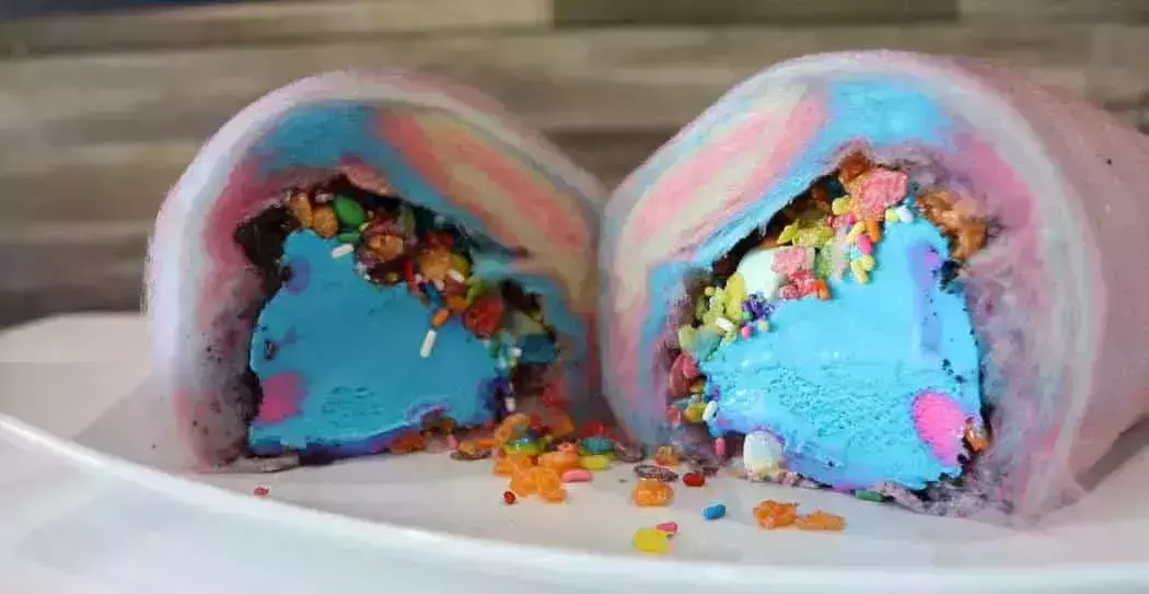 Cotton Candy Burrito Insta Worthy Dessert