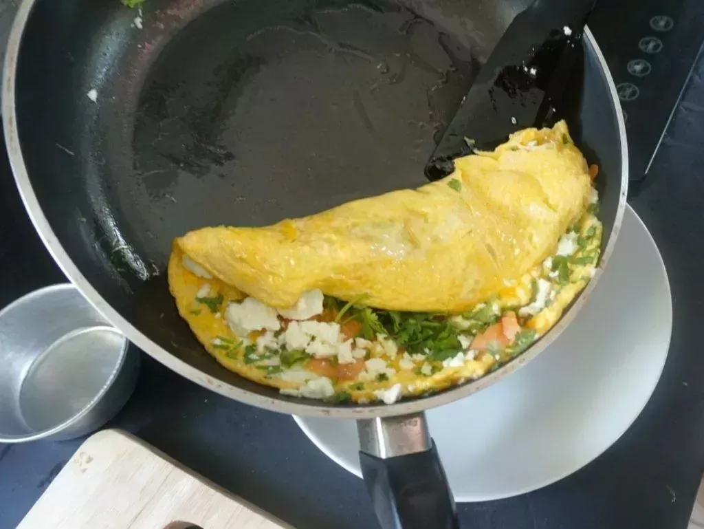 Open Smoked Salmon Omelette