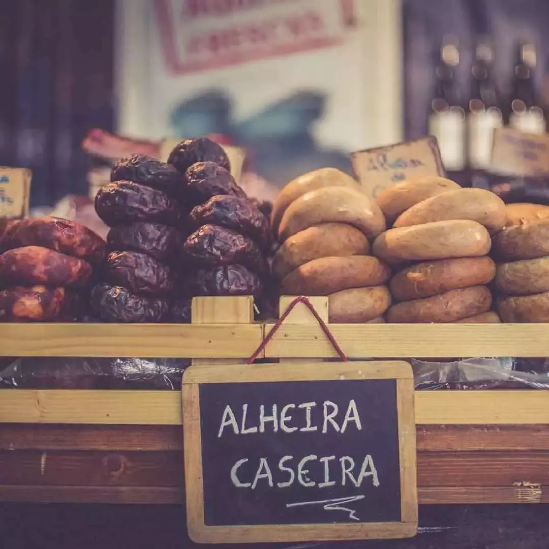 Alheira sausage, a well-known Portuguese sausage served at the National Gastronomy Festival in Santarem