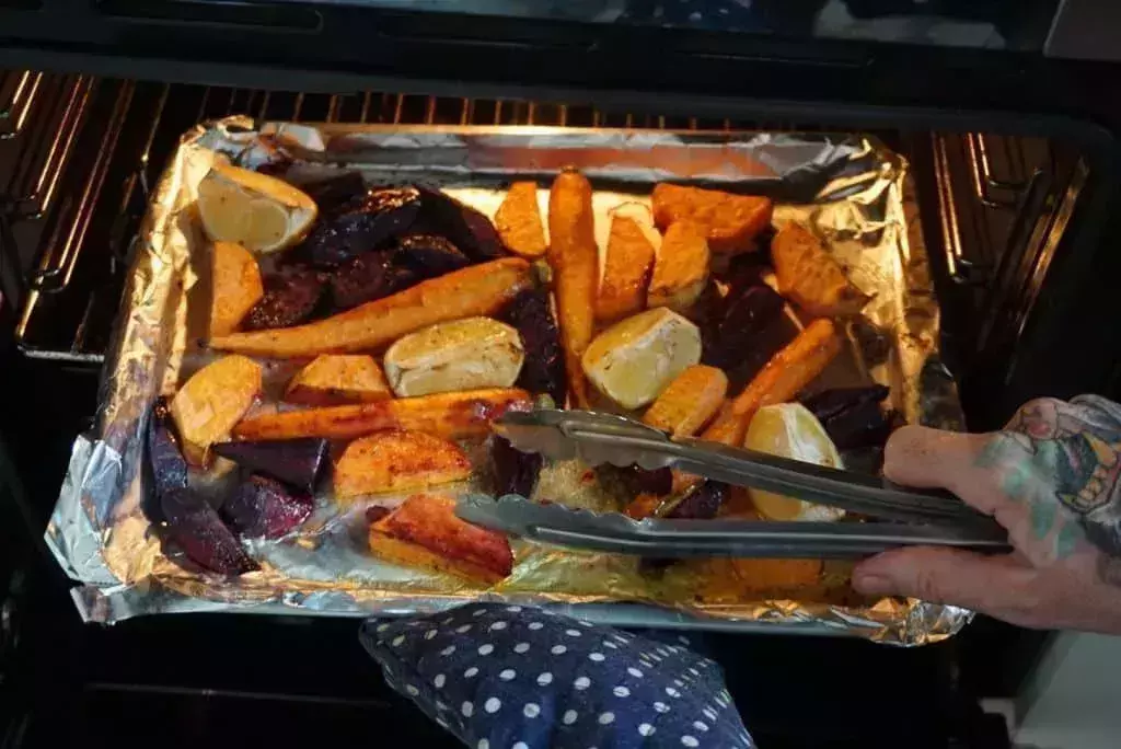 Rainbow Roasted Vegetables oven