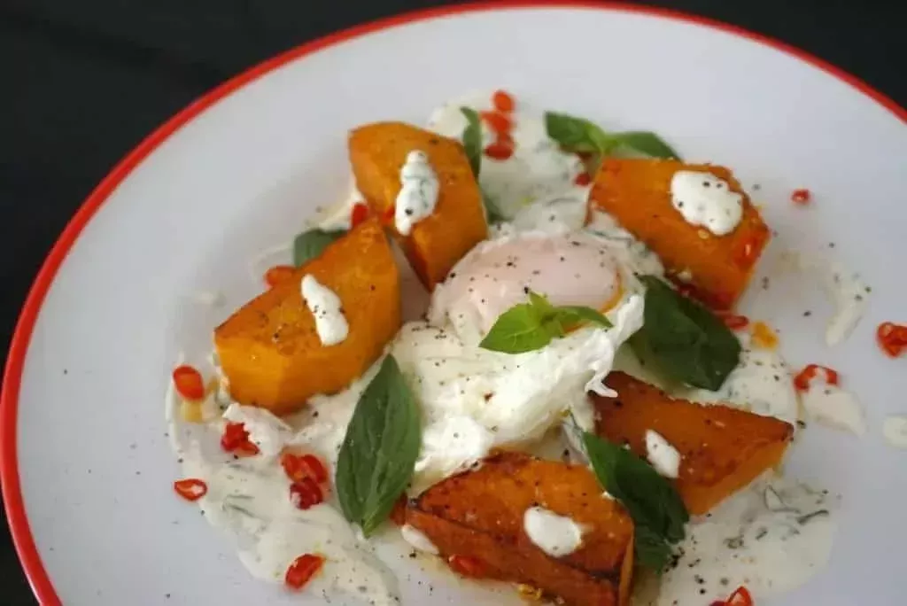 Squash With Poached Eggs