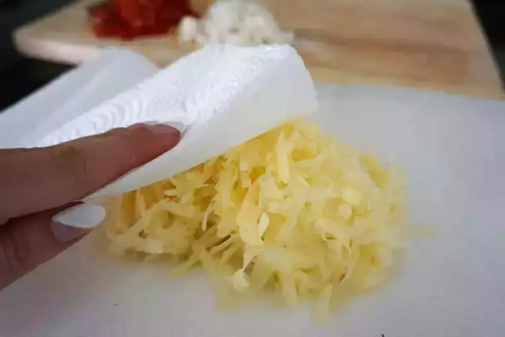 POtato rosti with cheesy eggs