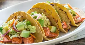 Insanely Good Salmon & Avocado Tacos