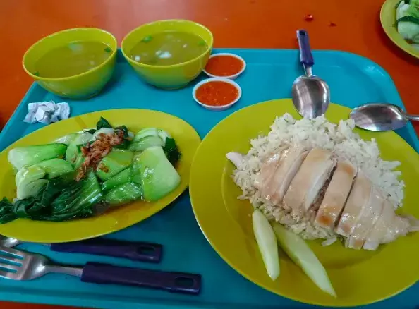 Maxwell Food Centre in Singapore, a traditional Singaporean hawker centre.