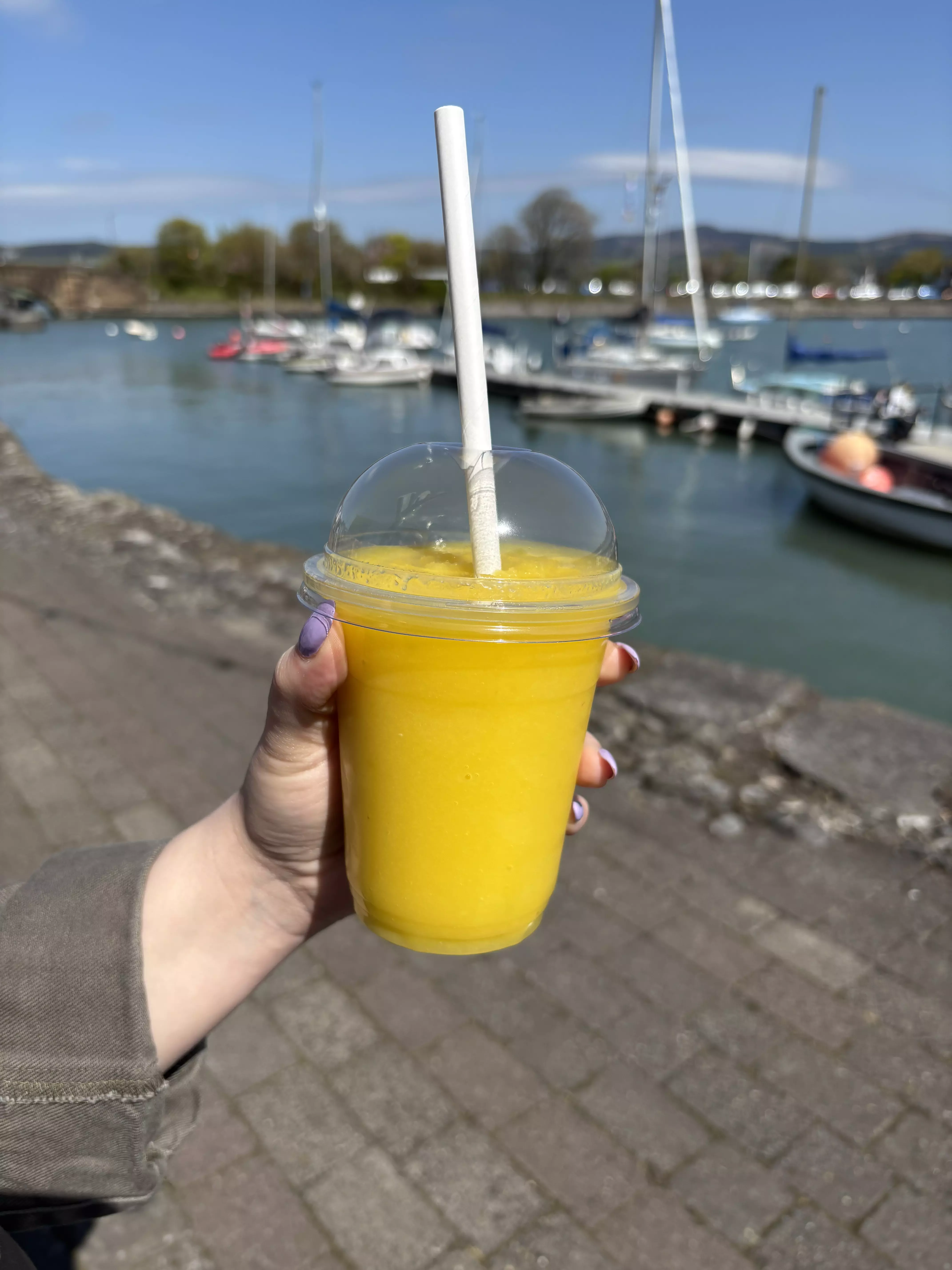 Beautiful smoothie from the street food stalls on Davitt's Quay
