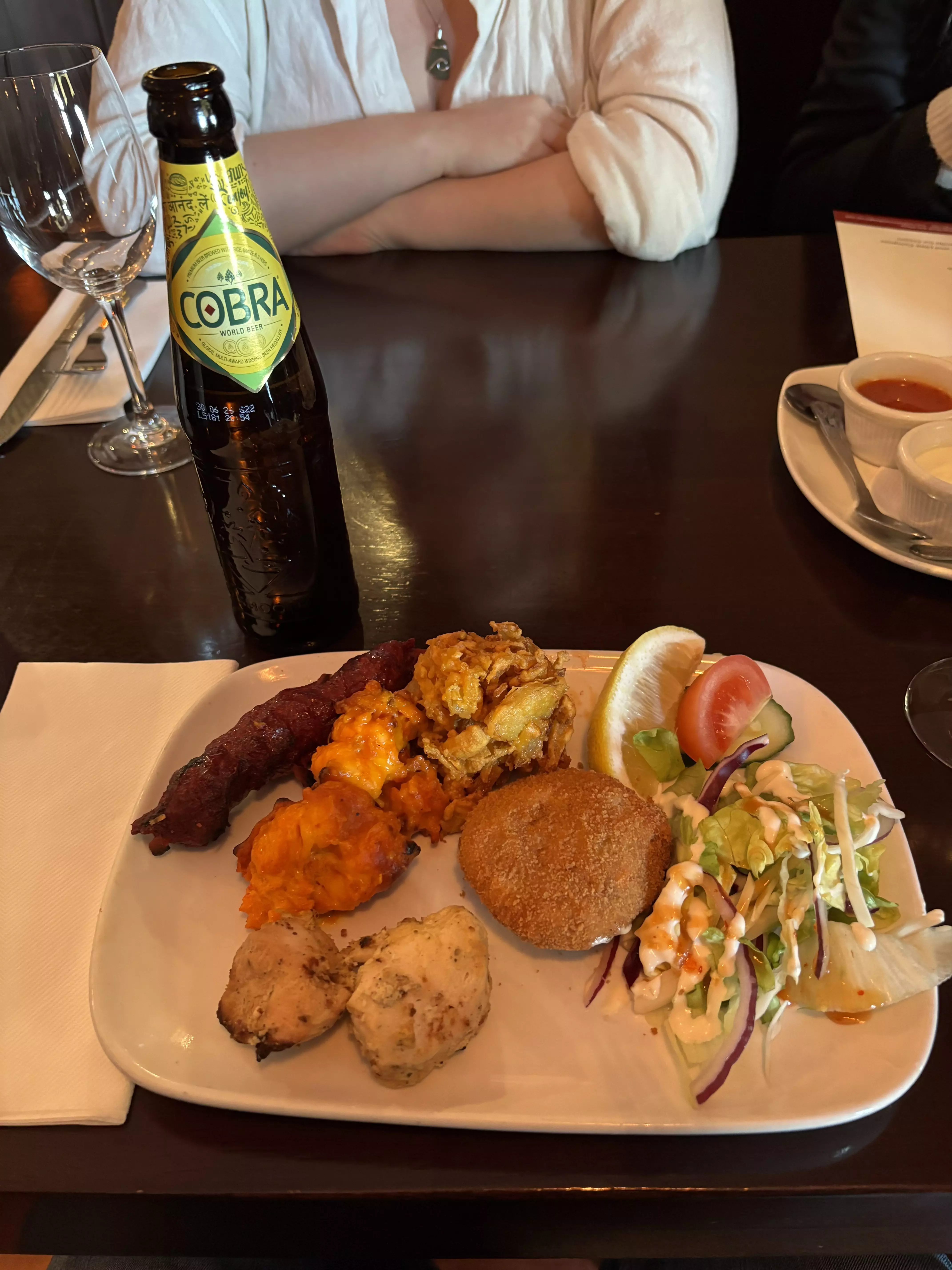 A tandoori tapas selection at Indian Ocean