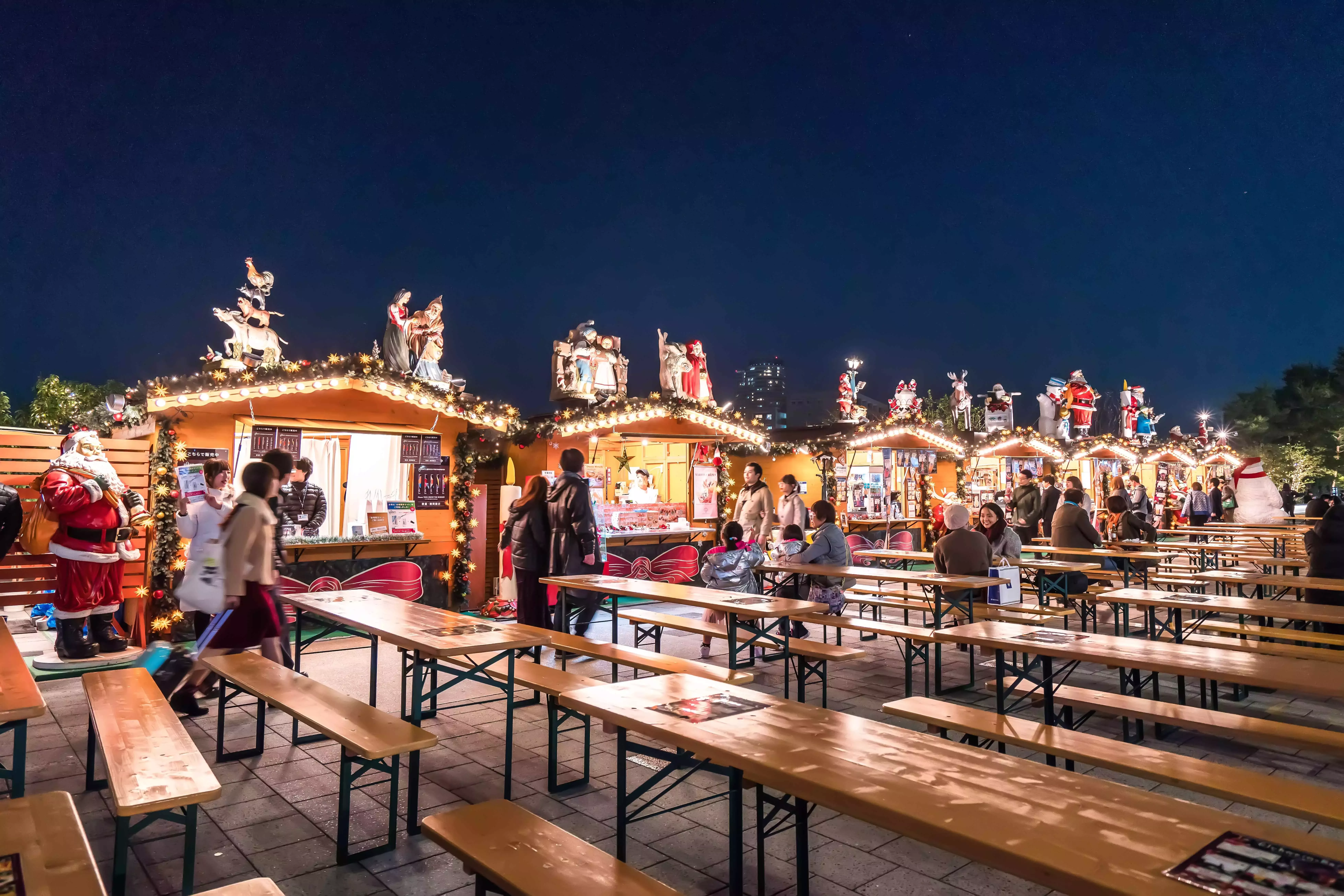Stalls at one of Tokyo&amp;amp;#039;s Christmas Market in Tokyo, Japan.