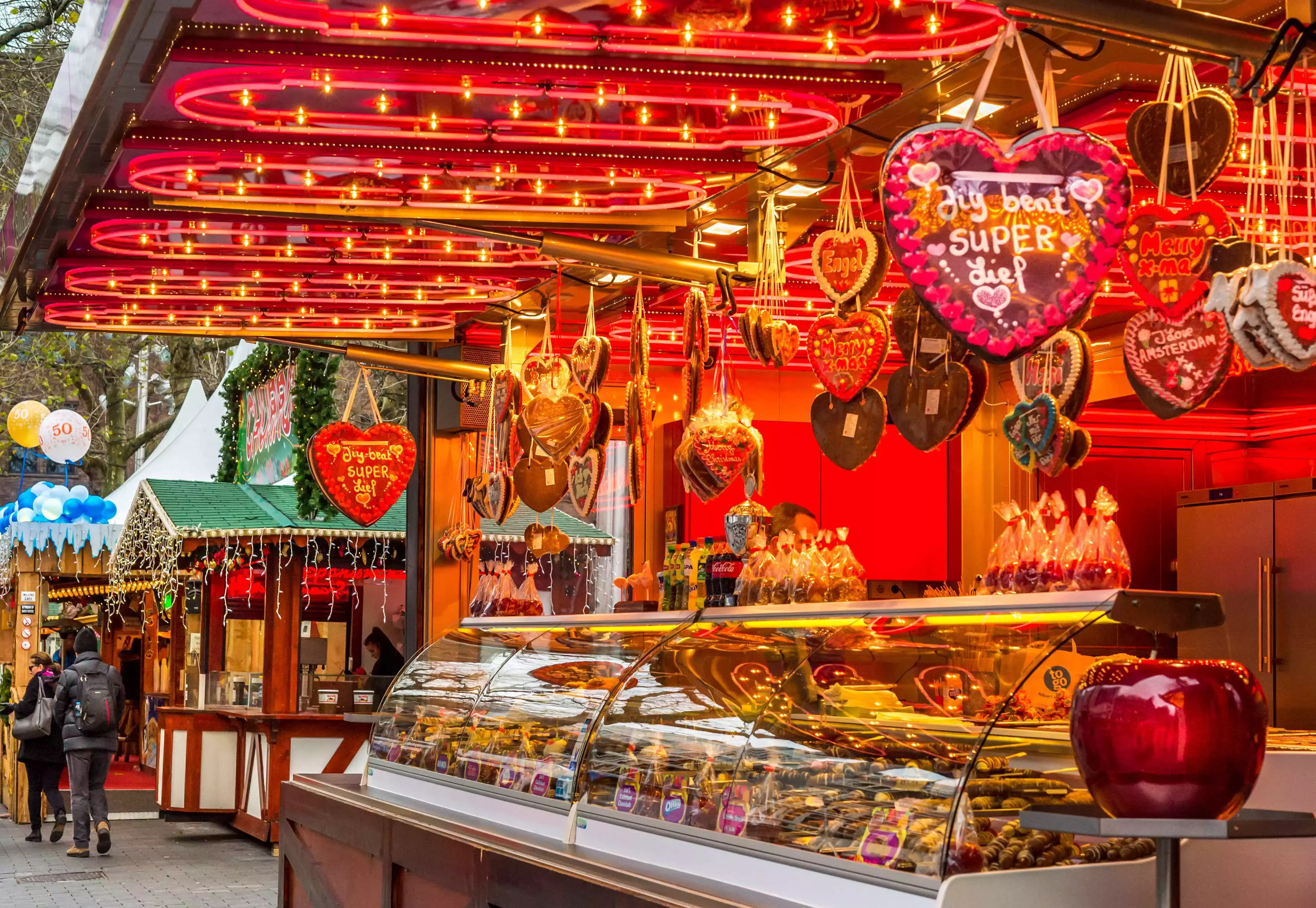 Treat stall at Amsterdam Christmas Market.