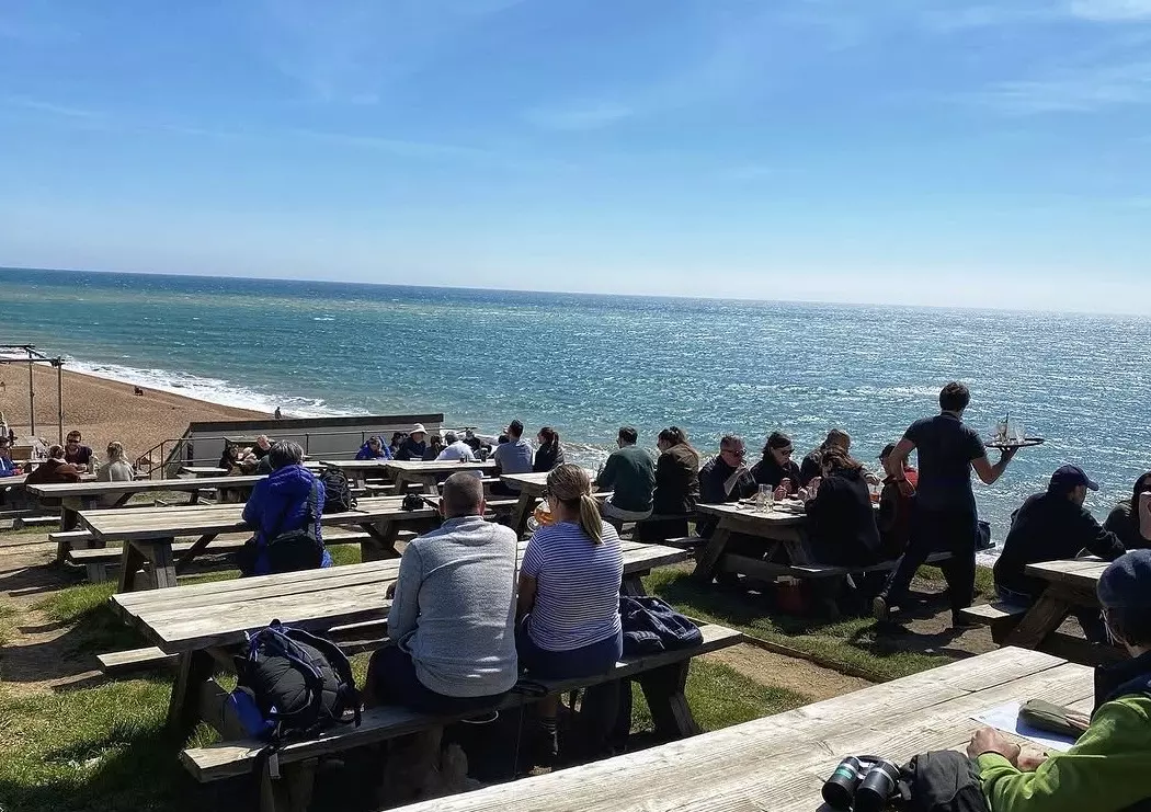 Incredible coastal views dominate the scenery from Seatown's best beer garden.