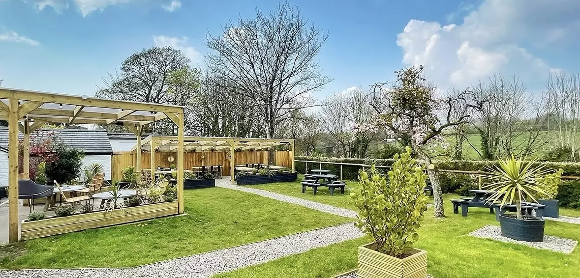 Expect stunning garden views and magnificent Welsh countryside scenery from The Bush Inn, St Hilary.