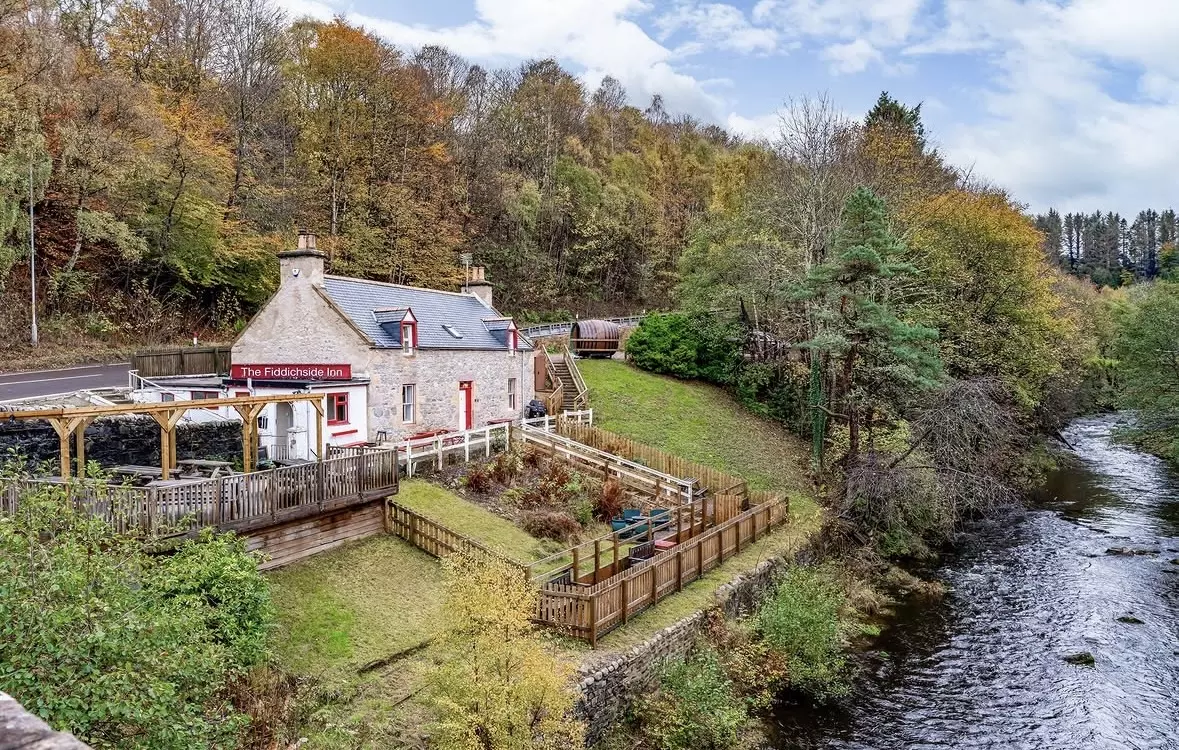 The stunning Fiddichside Inn, Highlands, Scotland.