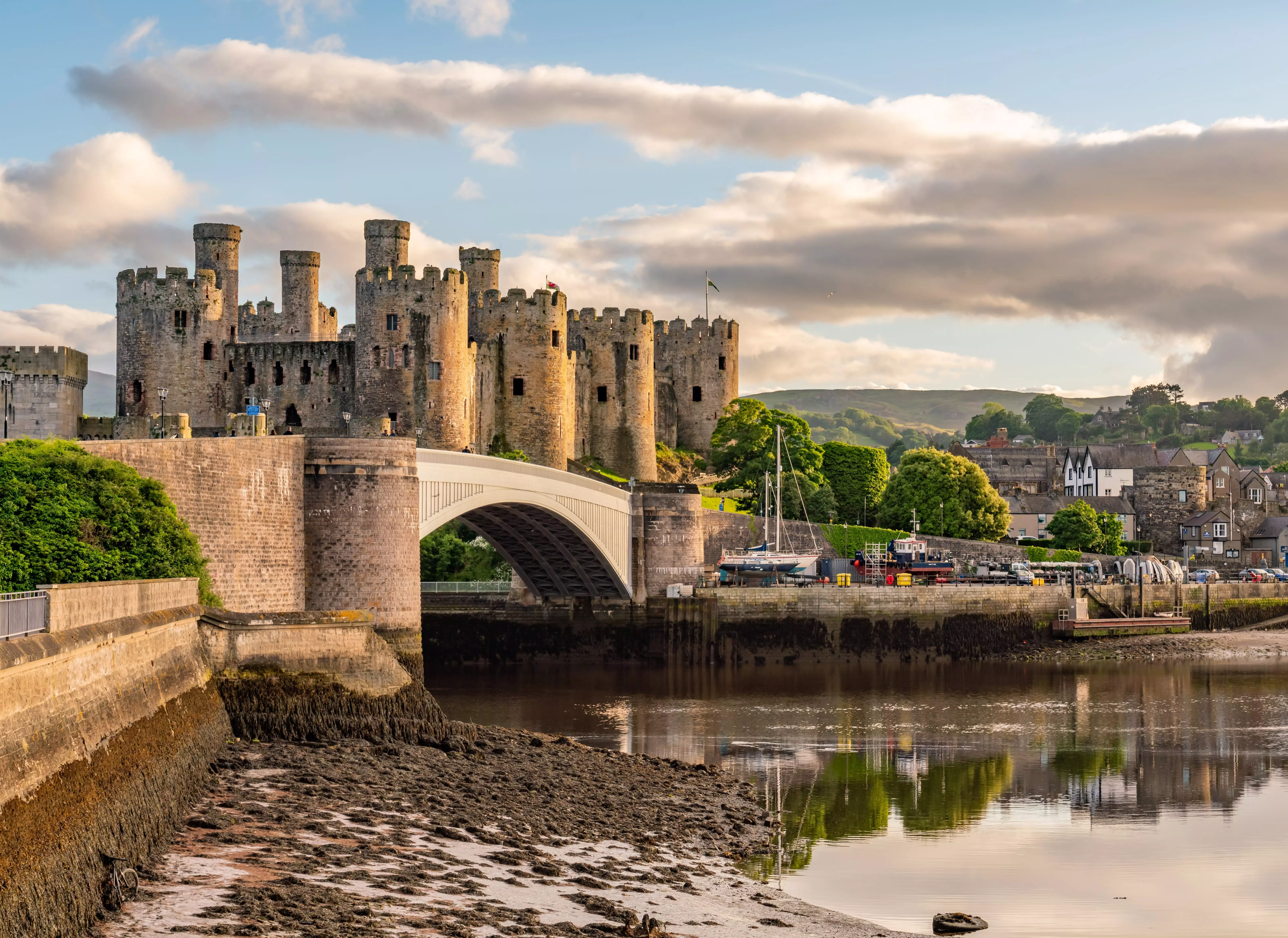 Conwy Castle is one of the UK's most impressive castles and can be found on the Welsh coast.