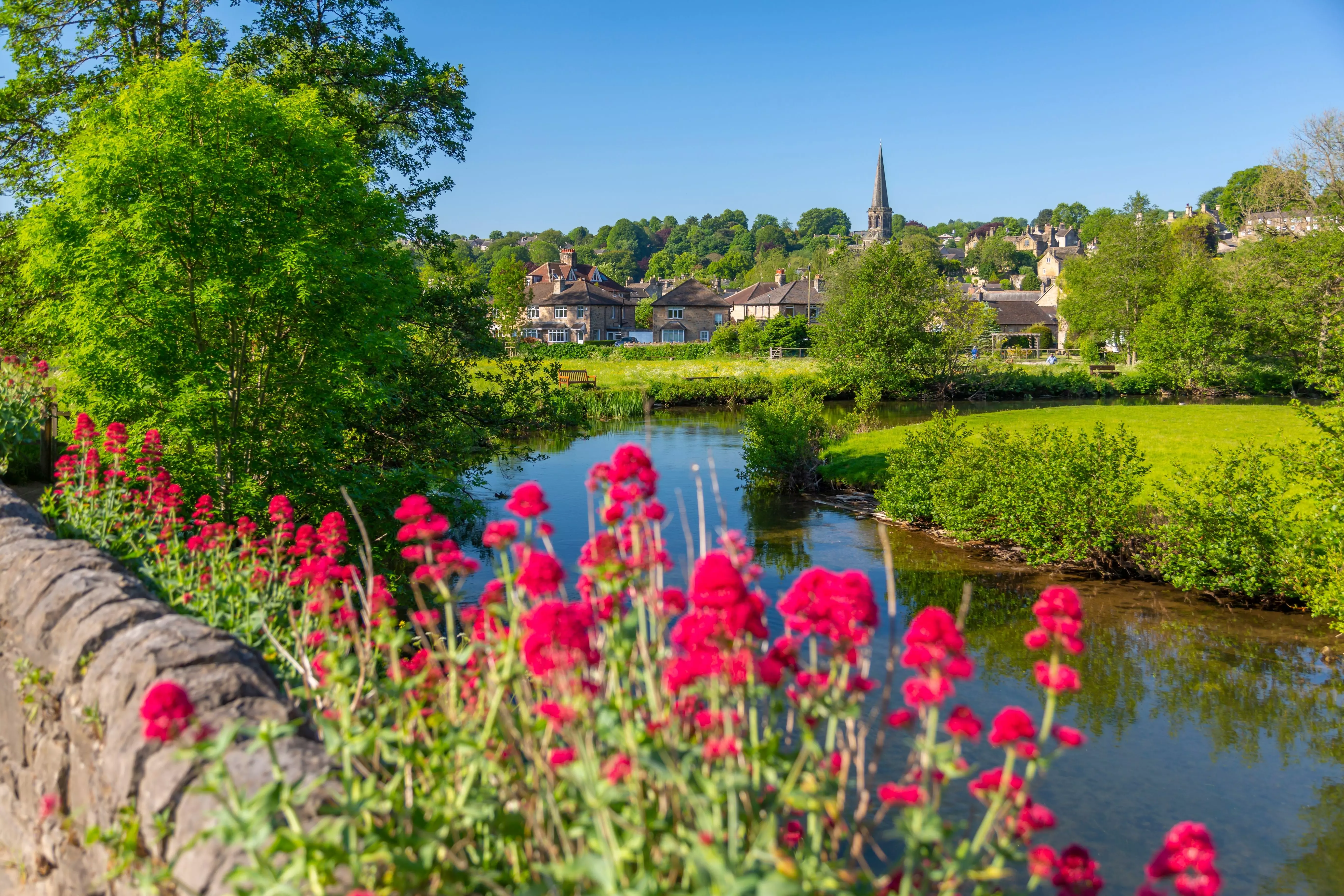 The town of Bakewell is a classic British Peak District town, known for its historic scenery and sweeping views.