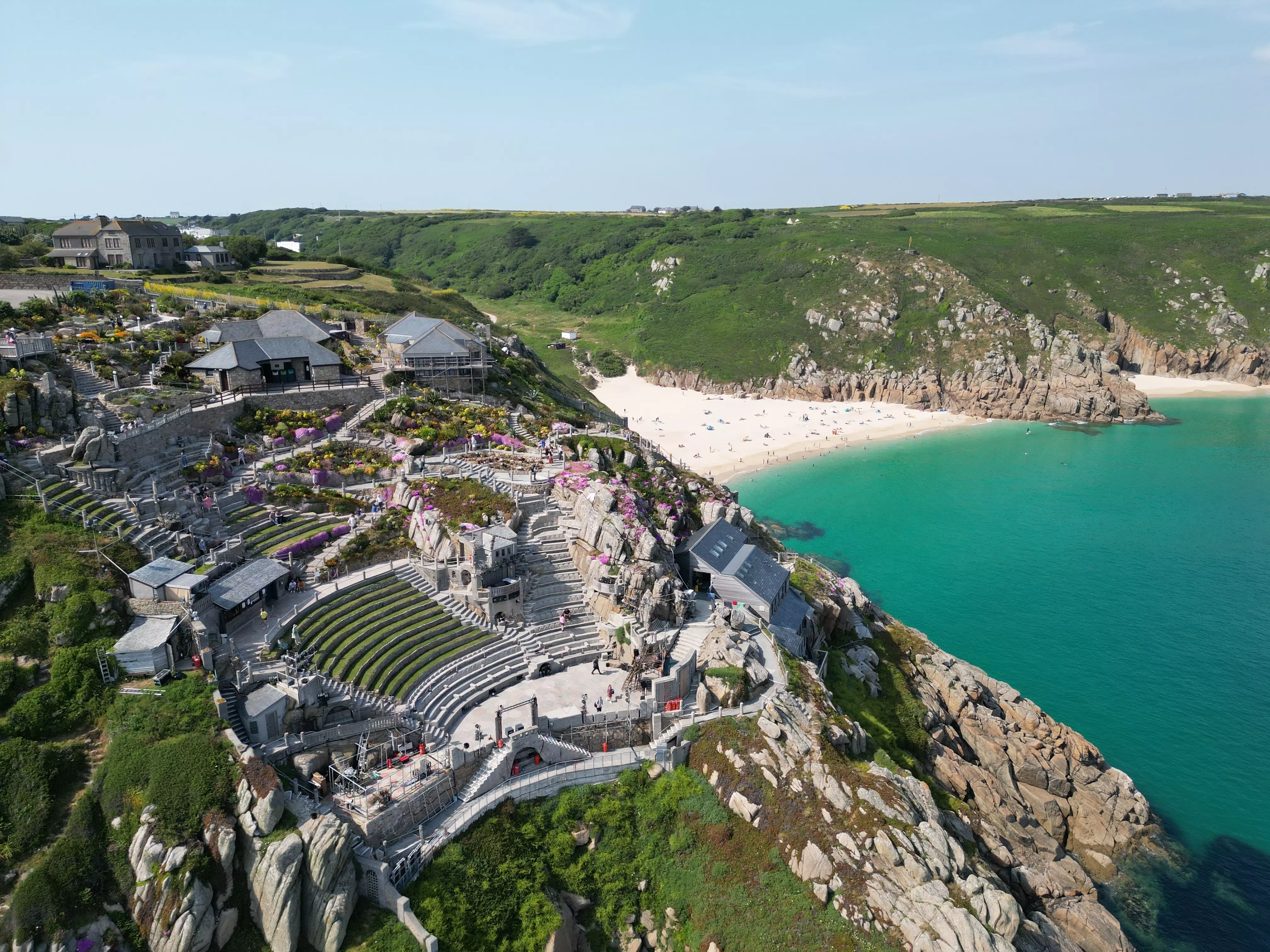 Gorgeous Cornish scenery overlooking the Atlantic Ocean makes Minack Theatre one of the most beautiful places in the UK.