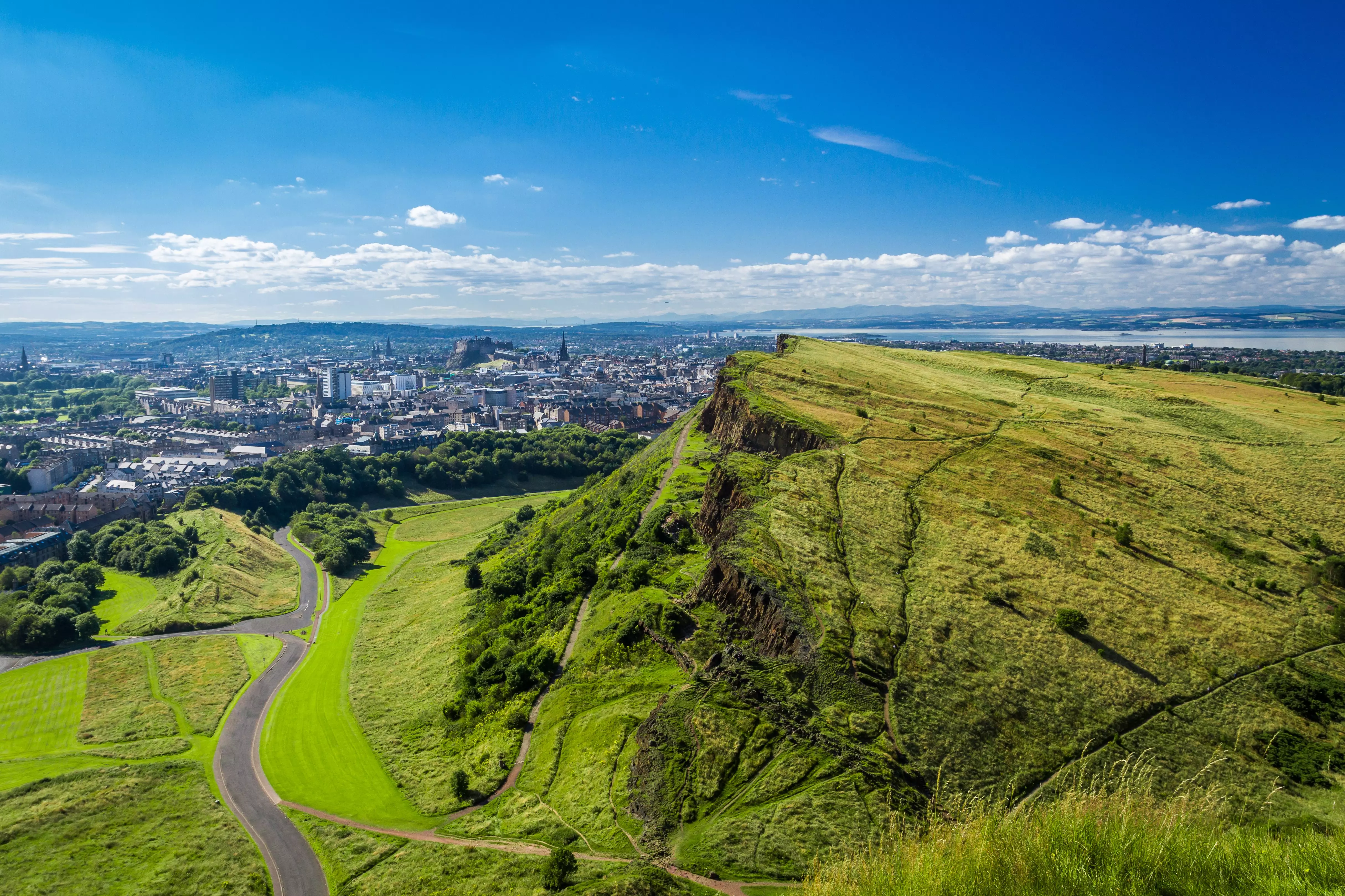 The extinct volcano, Arthur's Seat, offers one of the best views of the Scottish capital.