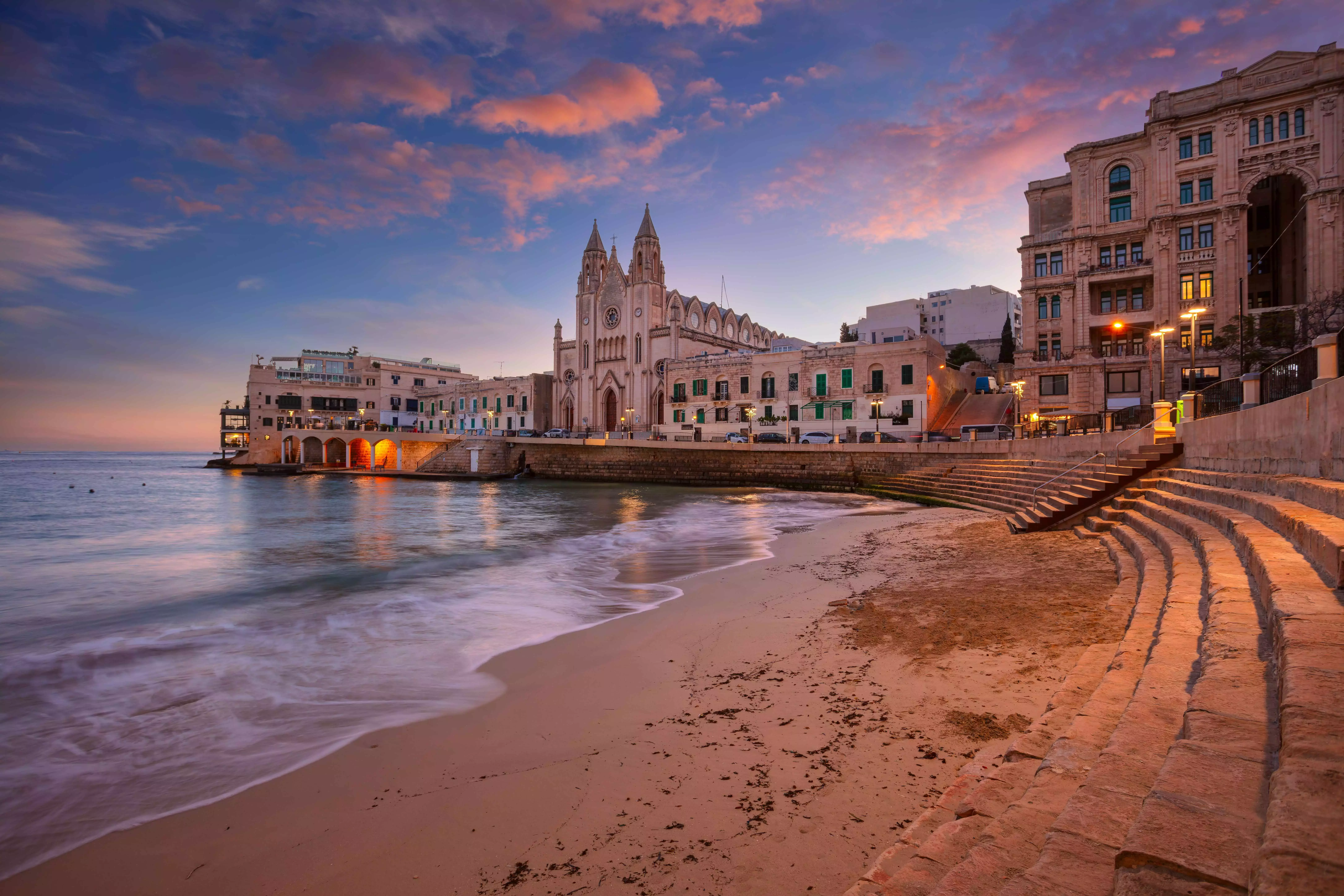 A charming beach in Malta.