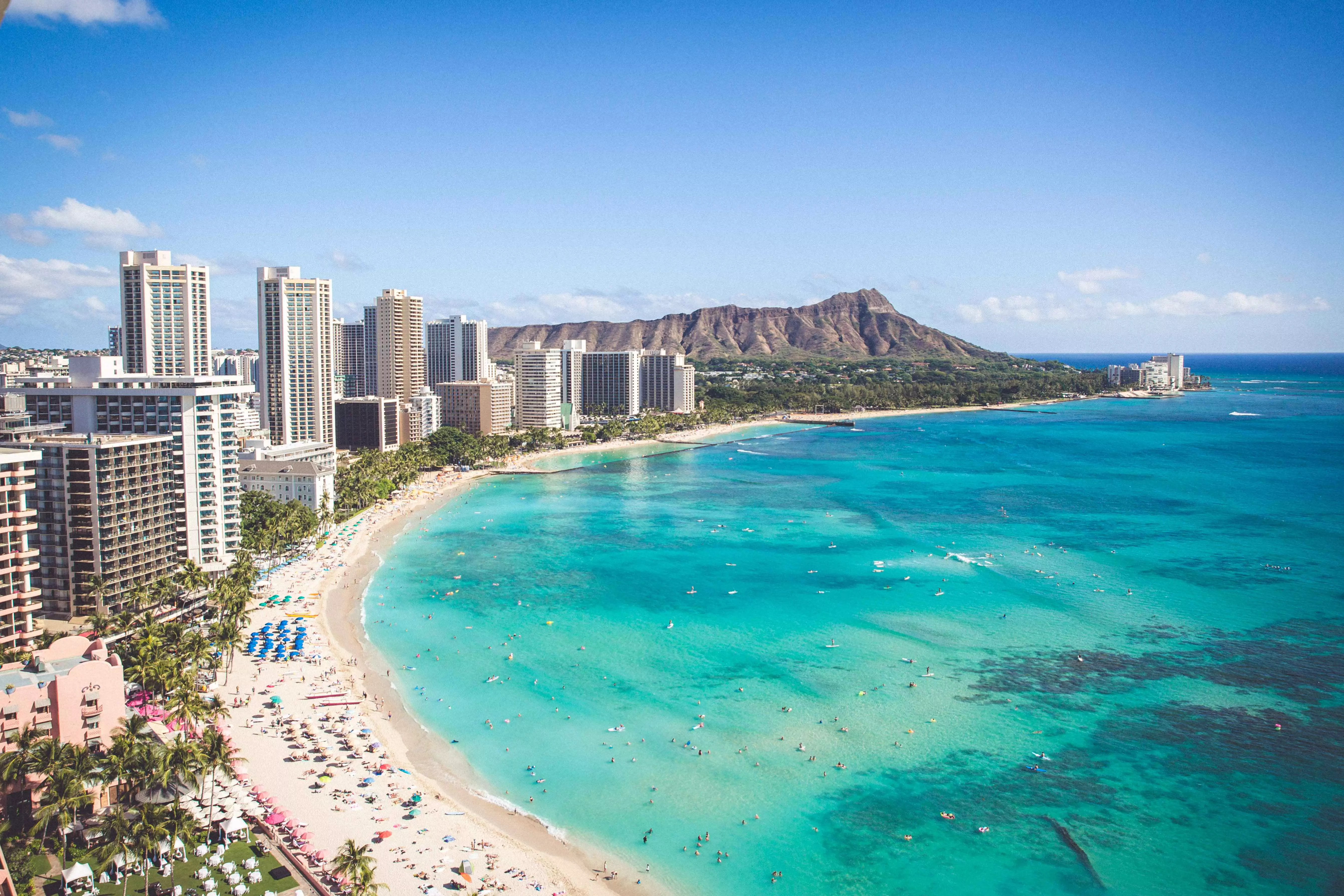 A beach in Oahu, Hawaii