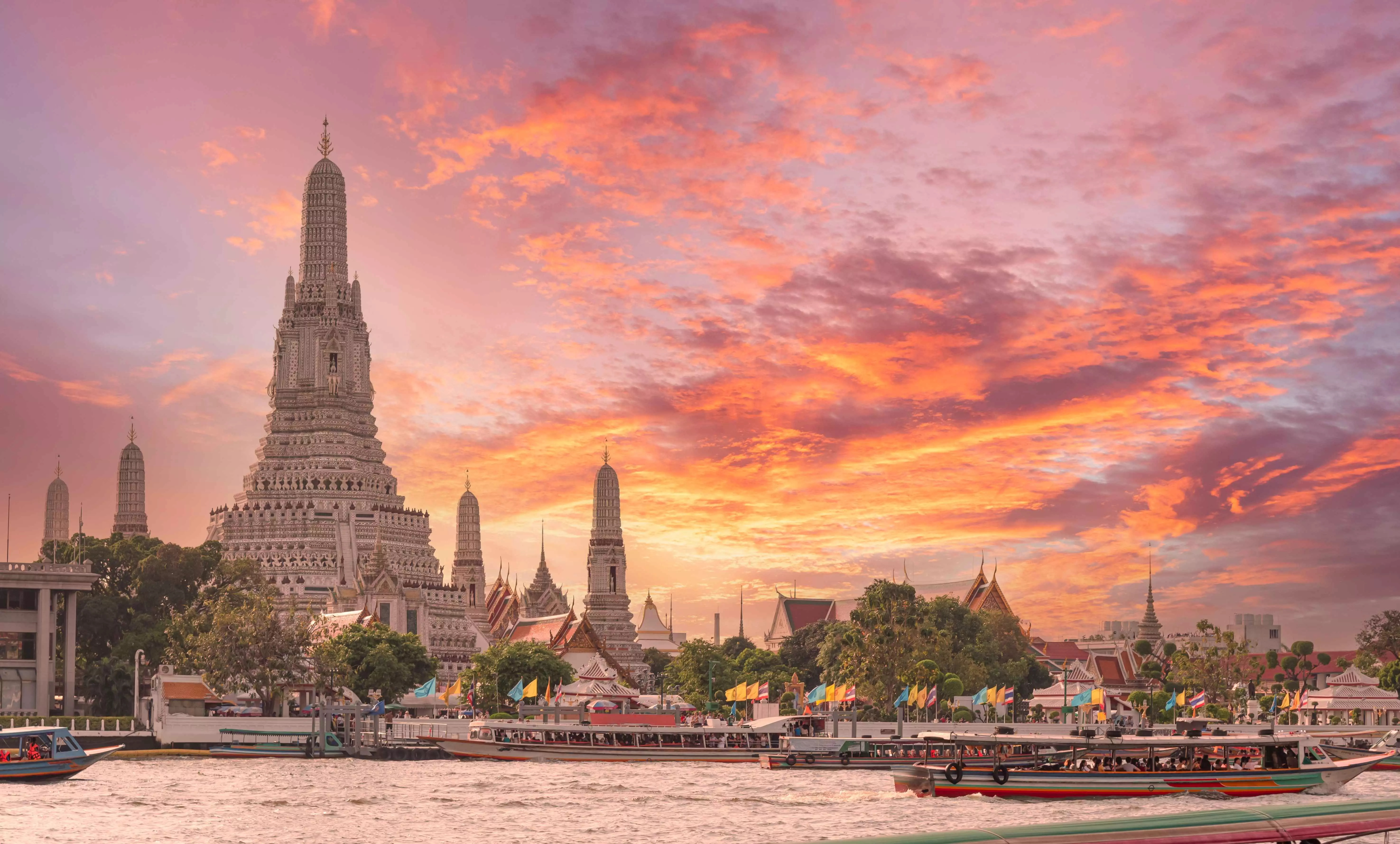 A sacred Buddhist temple in Bangkok, Thailand