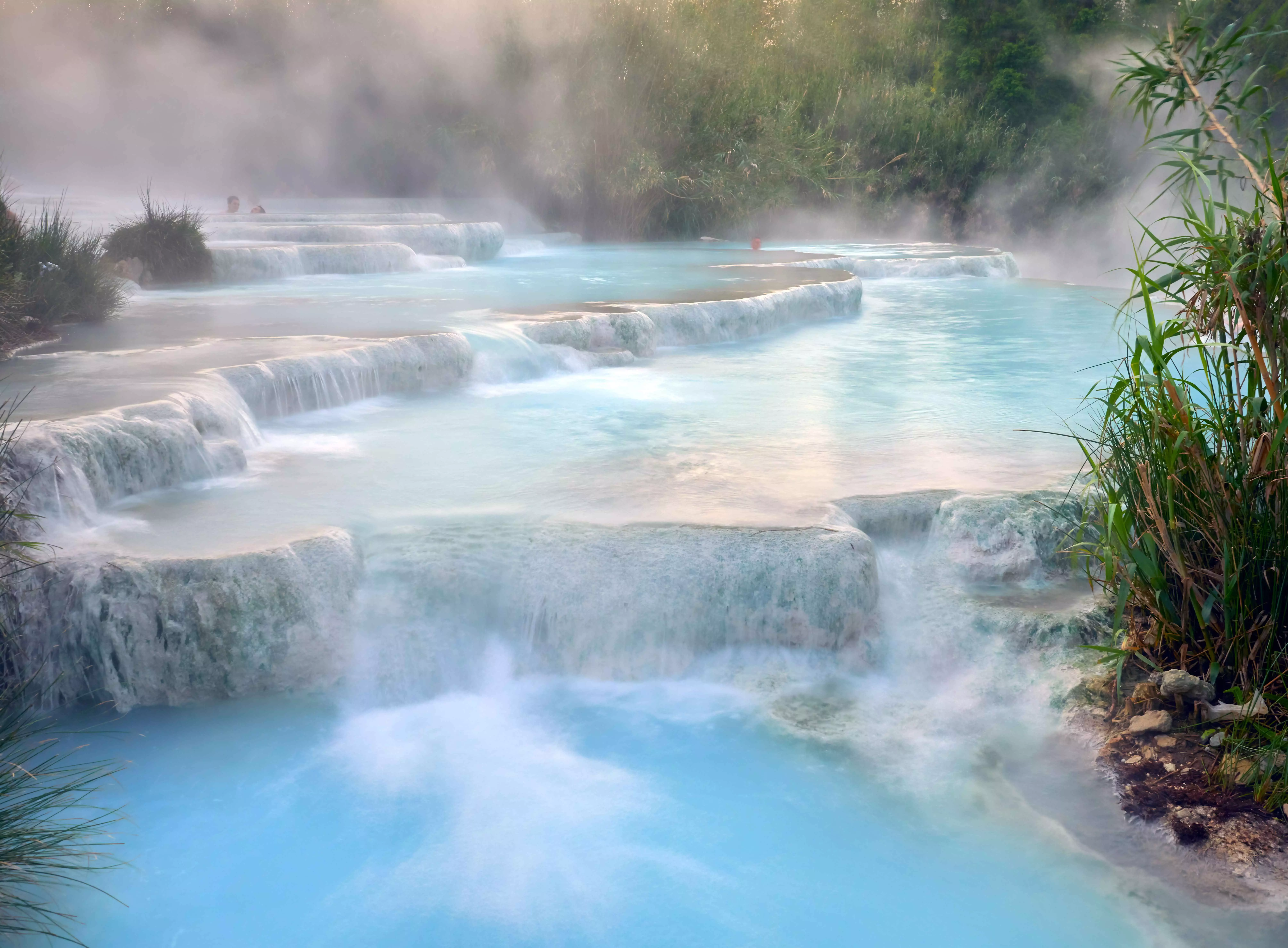 Hot spring pools in Saturnia, Italy