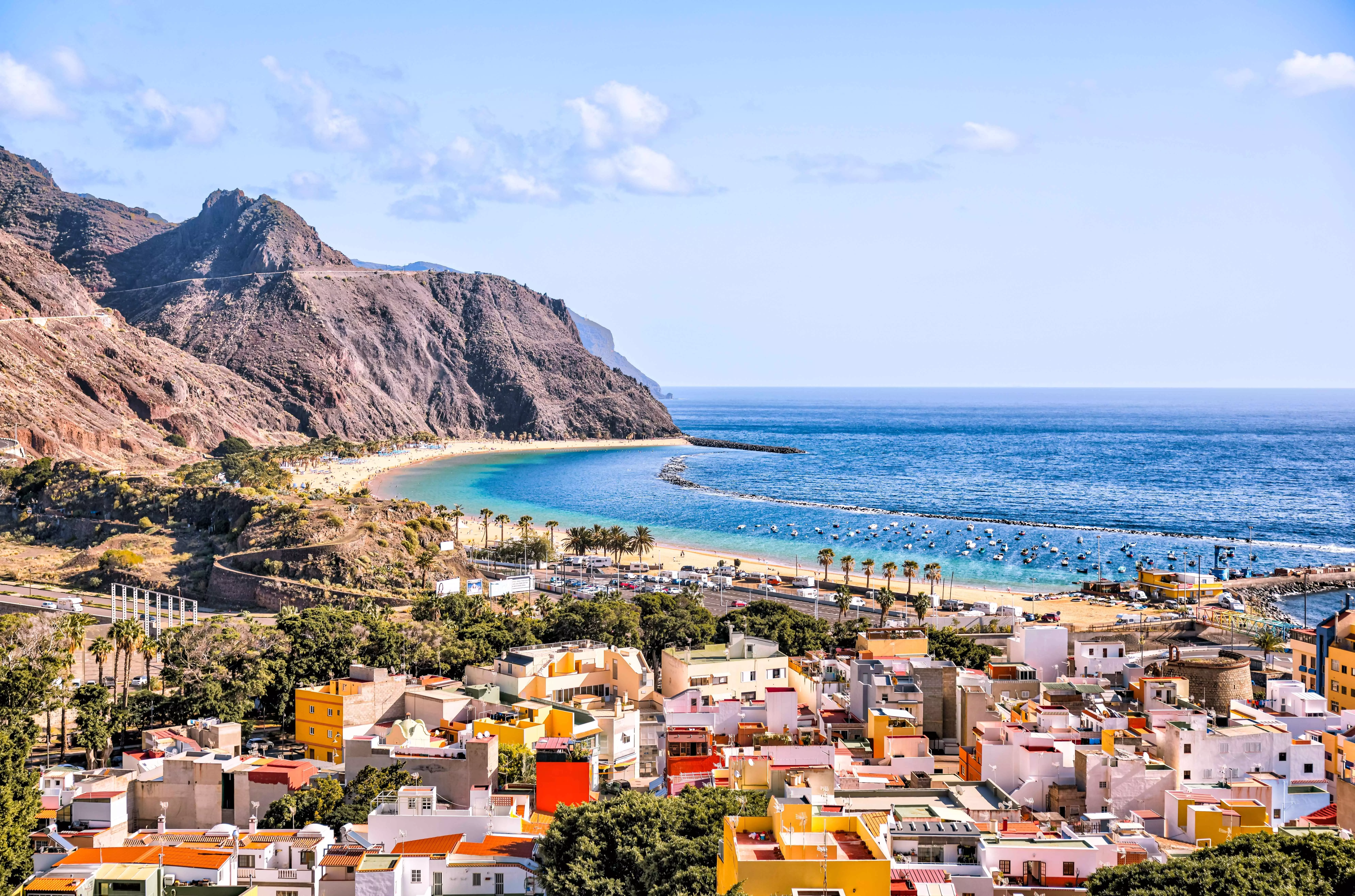 Landscape and coastline of Tenerife in the Canary Islands, Spain