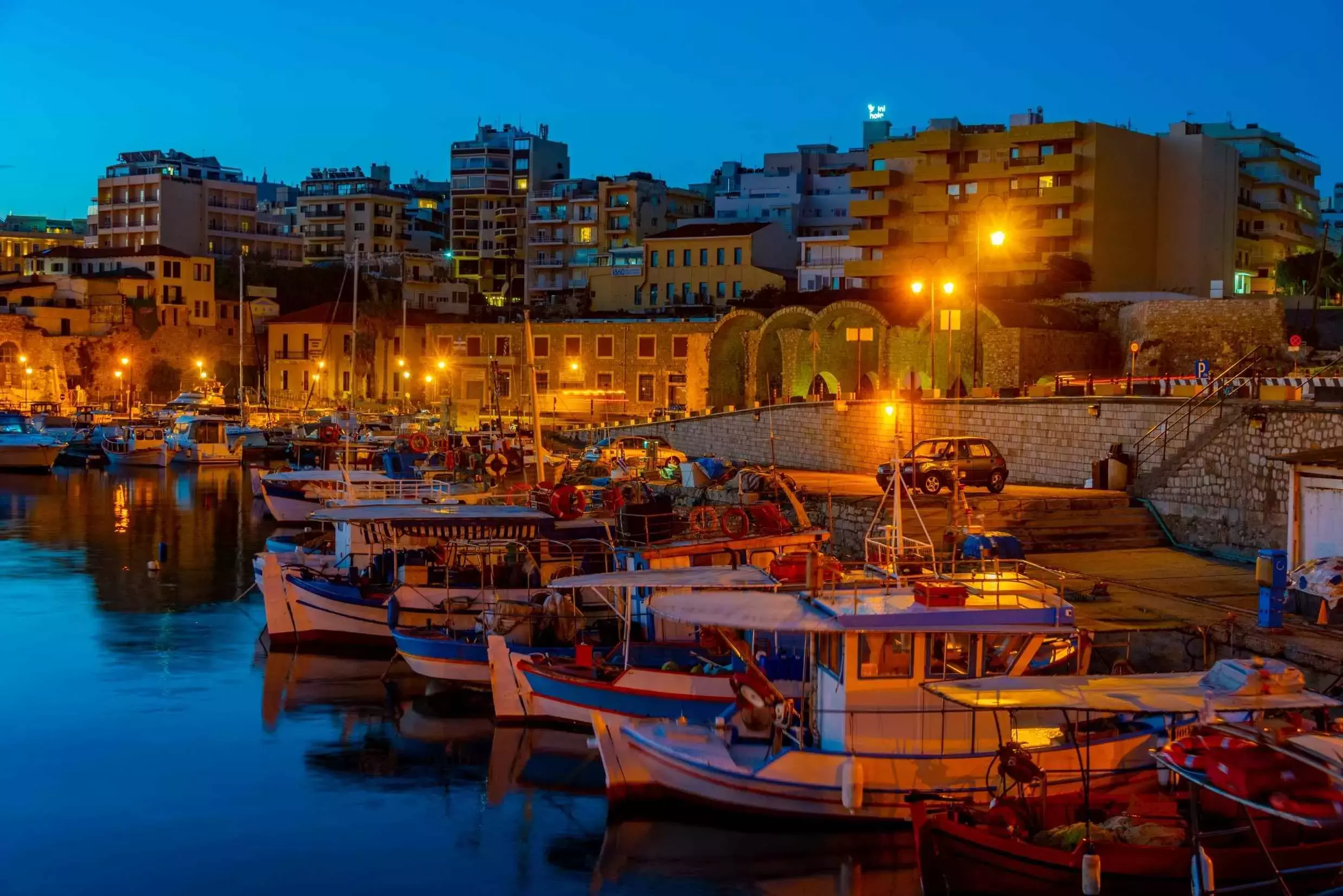 The port of Heraklion in Crete, Greece.