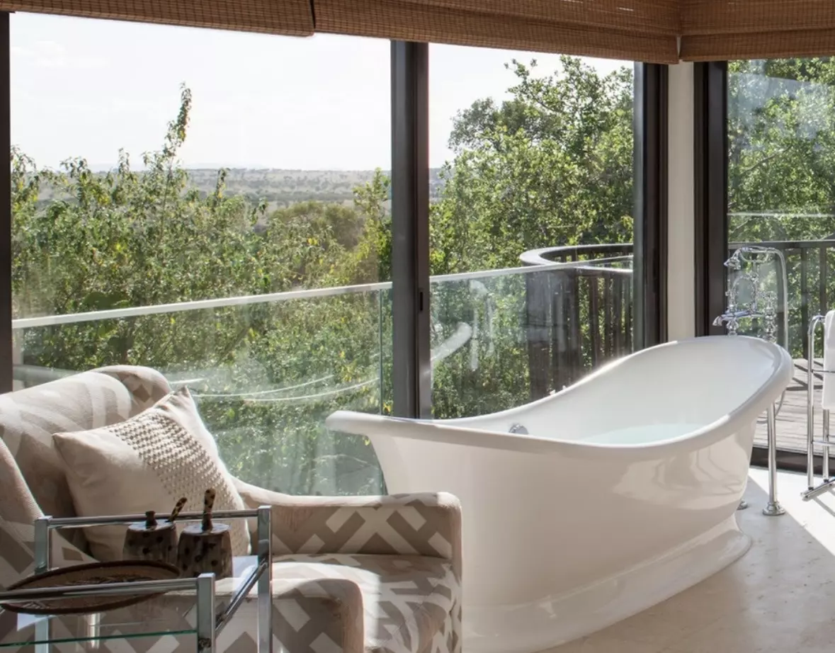 Guest rooms at Four Seasons Lodge Safari Serengeti.