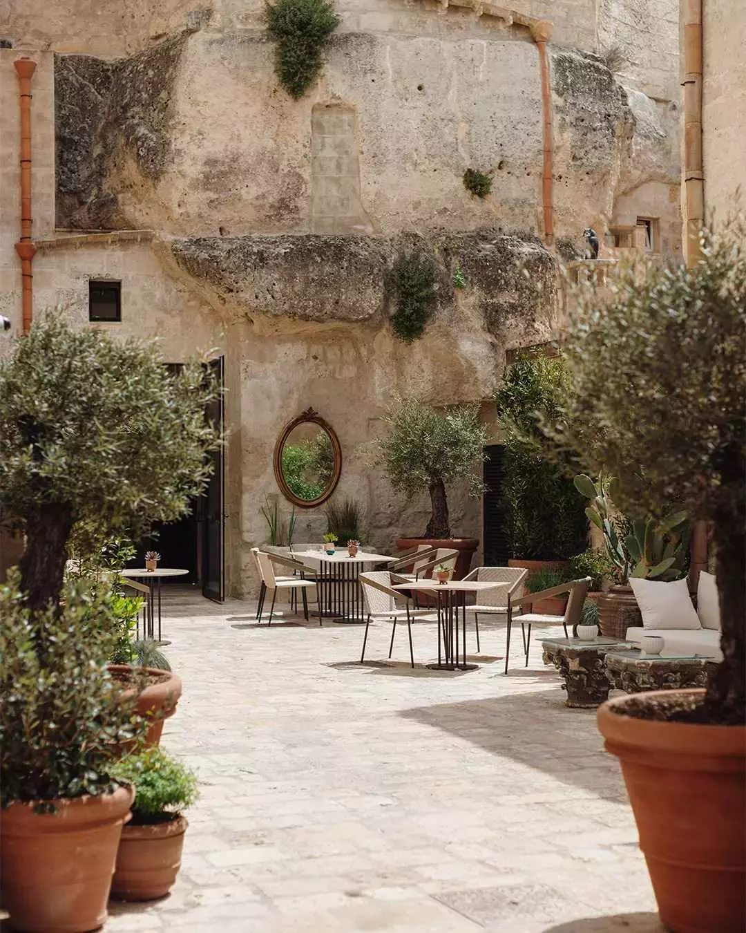 Courtyard of Vetera Matera Hotel in Matera, Italy