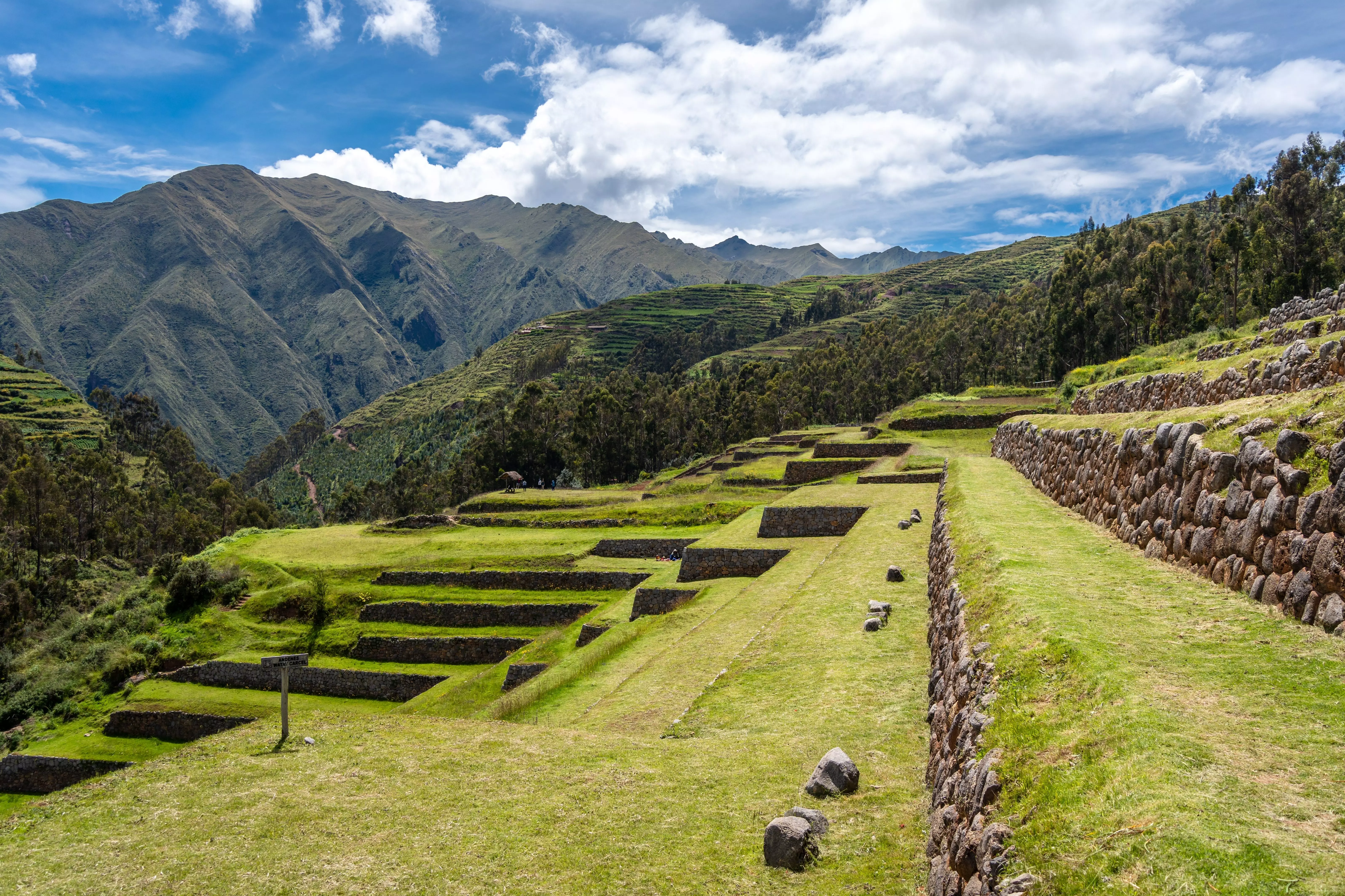 Inca archaeological site of Chinchero in the Sacred Valley, Peru