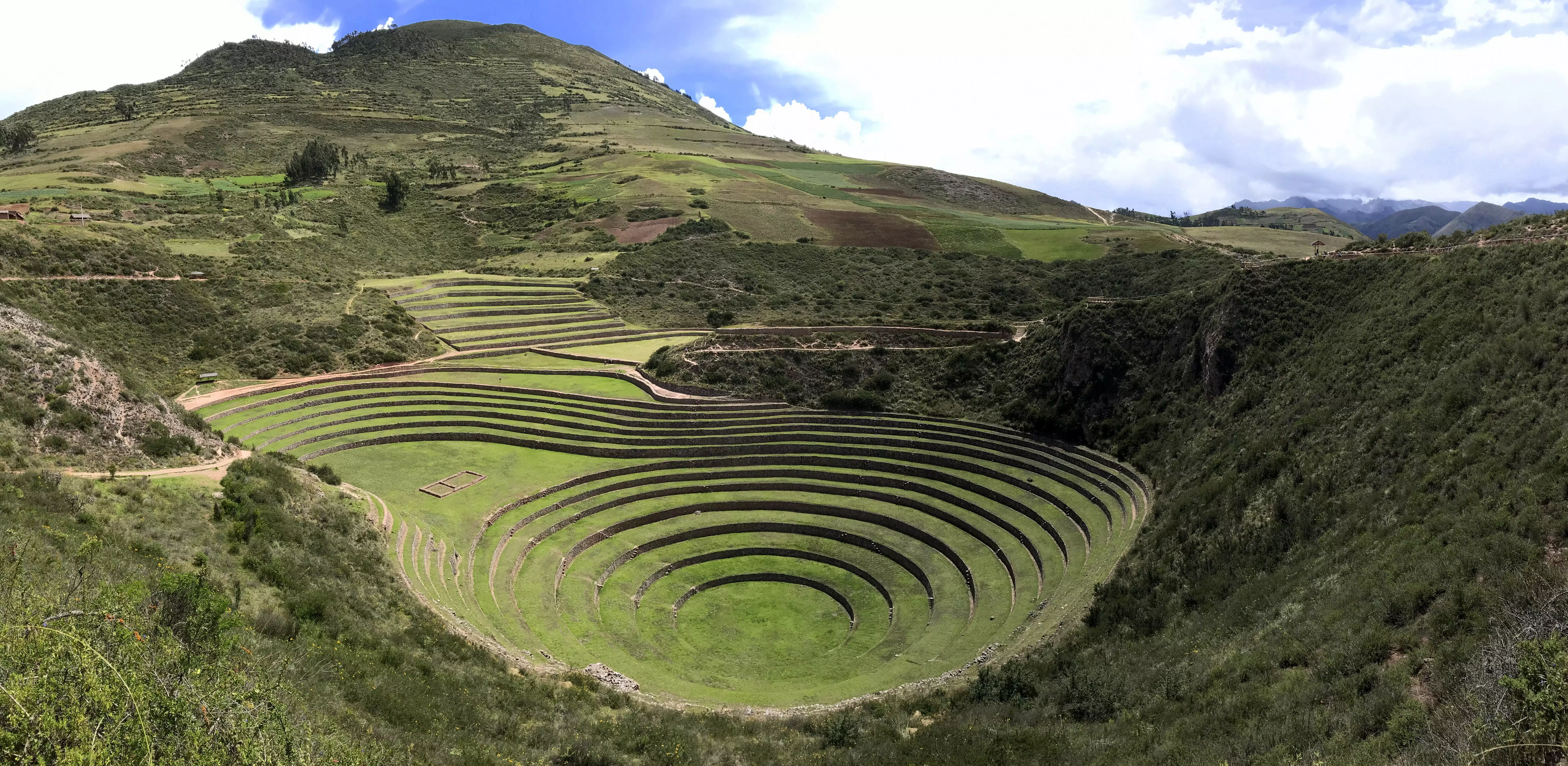 Moray Inca terraces in the Sacred Valley, Peru