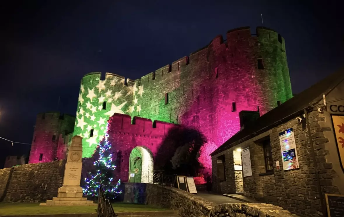 Pembroke Castle magic at Christmas.